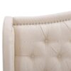Marcella - Queen Upholstered Shelter Headboard Bed Set - Sky Neutral Beige - Image 6