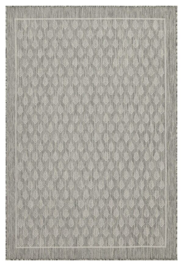 Sunshine - 5'3" X 7'3" Indoor, Outdoor Polypropylene Area Rug - Silver