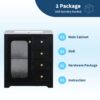 Bathroom Vanity With A Soft Close Glass Door, Adjustable Shelves, And Three Drawers - Black - Image 11