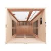 Deluxe Version Plus 1 Person Far Infrared Hemlock Sauna Room With LED Colour Lights - Natural - Image 5