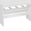 Twin Size Daybed With Storage Shelves And Lockers, Multi Functional Bed With Study Desk And Matching Stool - White - Image 11