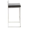 Fuji - Contemporary, Stackable Counter Stool (Set of 3) - Black - Image 3