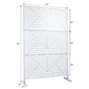 Outdoor & Indoor Privacy Screen Metal Privacy Screen, Freestanding Decorative Privacy Screen For Deck Balcony Patio, Privacy Fence Panels - White - Image 3