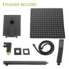 10" Square Dual Shower Head System Wall Mounted With Rough In Valve Modern Bathroom Fixture - Matte Black - Image 9