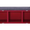 Cargo - Bench With Storage - Gray / Red - Image 4