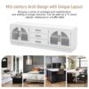 Modern Minimalist TV Stand For TVs Up To 75", Entertainment Center Media Console Cabinet With Adjustable Shelves For Living Room - White - Image 10