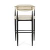 Counter Height Upholstered Bar Stools With Backs And Iron Legs For Kitchen Island (Set of 2) - Beige - Image 11