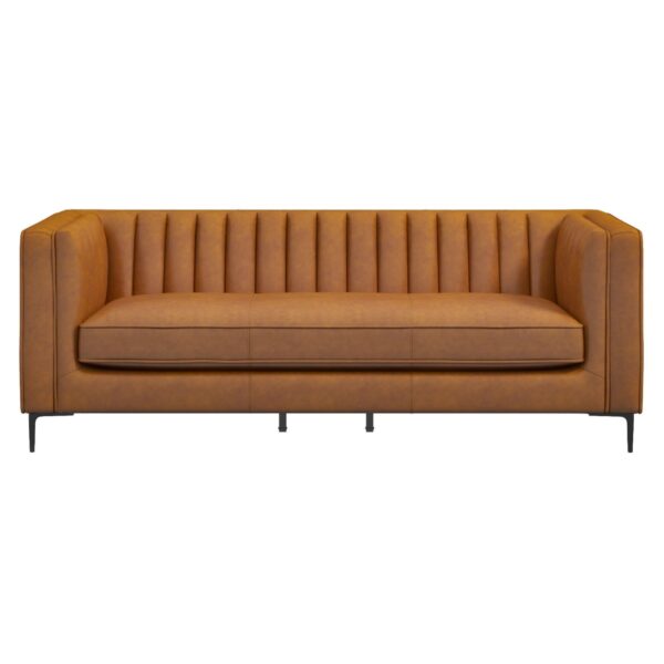 Angelina - Leather Sofa - Brown