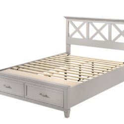 Queen X Storage Bed - Gray