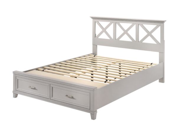 Queen X Storage Bed - Gray