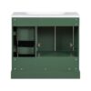 Traditional Bathroom Vanity With Resin Sink Combo Set, Bathroom Cabinet With Two Doors And Four Drawers - Green - Image 27