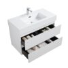 Alice - 36" Bathroom Vanity With Sink, Large Storage Wall Mounted Floating Bathroom Vanity For Modern Bathroom, One-Piece Sink Basin Without Drain And Faucet - White - Image 7