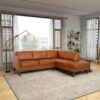 Juno - Sectional Right Waxy Sofa - Cognac - Image 5