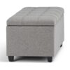 Sienna - Storage Ottoman Bench - Dove Gray - Image 4