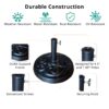 Rust-Resistant Resin Umbrella Base - Black - Image 11