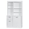 Bathroom Storage Cabinet With Tilt Out Hamper, Tall Free Standing Organizer With Drawers & Adjustable Shelves, Linen Tower With Steel Handles - White - Image 6