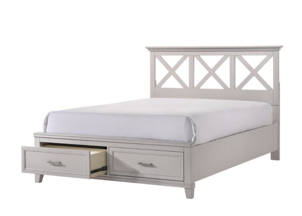 King X Storage Bed - Gray