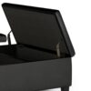 Ellis - Coffee Table Storage Ottoman - Distressed Black - Image 6