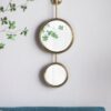 2 Circle Mirrors For Wall Decor, Unique Contemporary Wall Mirror For Living Room Bedroom Entryway - Gold - Image 4