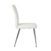 Modern Dining Chair (Set of 4), Cloth Upholstered, Electroplated Metal Legs, Versatile For Home Use - White - Image 11