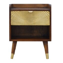 Manila - 1 Drawer Nightstand - Chestnut
