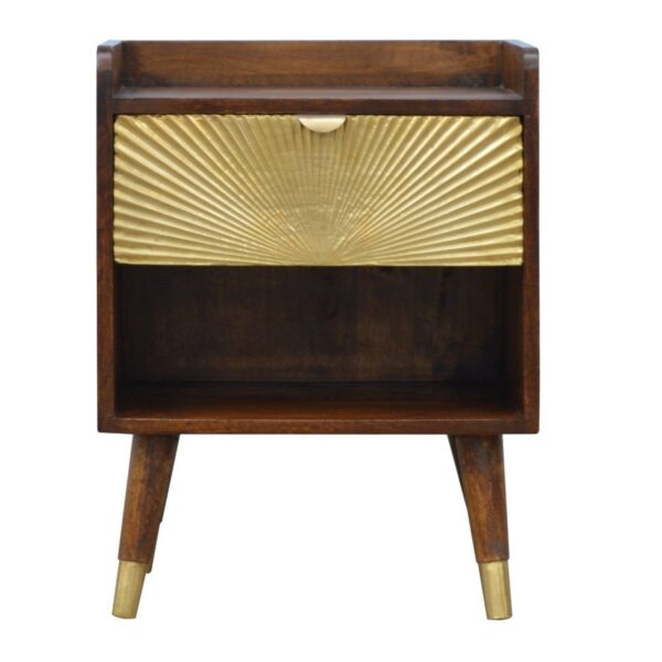 Manila - 1 Drawer Nightstand - Chestnut