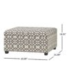 Richmond - Storage Ottoman With Unique Pattern And Ample Storage - Gray - Image 7