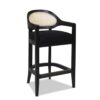 Americana - Mid-Century Modern Cane Back Counter Stool - Jet Black - Image 4