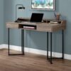Computer Desk For Home Office, Laptop, Storage Drawers, Versatile Placement - Taupe - Image 4