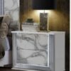 Moon - Marble Nightstand With LED - White - Image 5