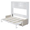 Queen Size Murphy Wall Bed With Sofa - White - Image 7