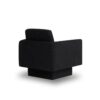 360° Modern Swivel Accent Chair Round Armchair, Thick Padded Single Lounge Sofa Upholstered Comfy - Black - Image 2