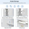Bathroom Vanity Combo With Ceramic Sink, Luxurious Space-Saving Vanity, 2 Soft-Close Doors - Gold / White - Image 9