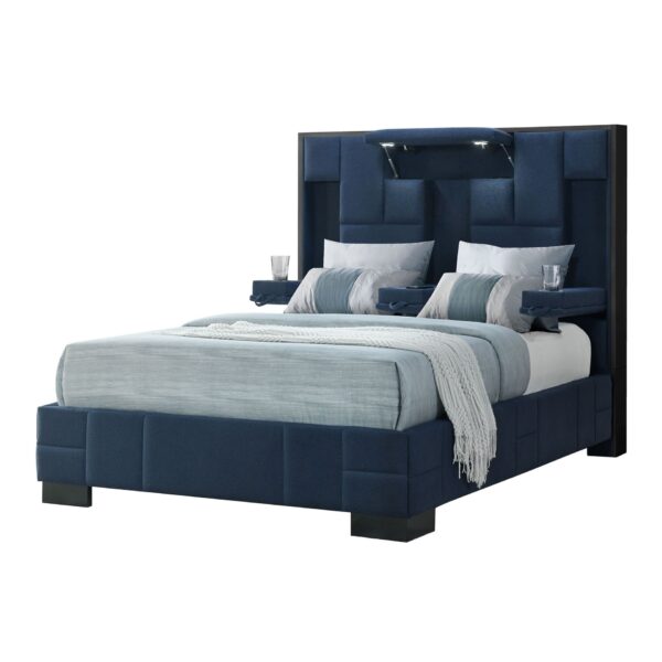 Yaris - Queen Bed - Navy Blue