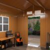 Heavy Duty Metal Storage Shed With Windows, Lockable Door & Ventilation Weatherproof Outdoor Garden Shed Iron - Brown - Image 2