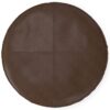 Brody - Round Coffee Table Pouf - Distressed Dark Brown - Image 5