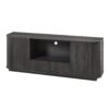 Modern Wavy TV Stand Rounded Sideboard With Storage Cabinet - Black - Image 6