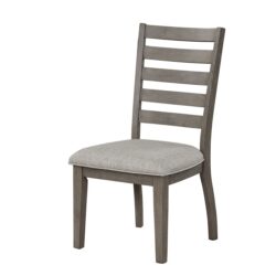 Casual Side Dining Chair With Ladder Back (Set of 2) - Gray