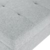 Classic Ottoman With Cushioned Top And Birch Wood Legs - Gray - Image 9