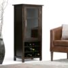 Avalon - High Storage Wine Rack Cabinet - Dark Tobacco Brown - Image 7