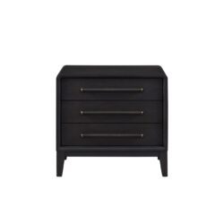 3 Drawer Nightstand With USB - Black