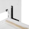 Queen Size Murphy Wall Bed Modern Design With LED Lights - White - Image 3