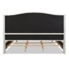 Marcella - King Upholstered Shelter Headboard Bed Set - Antique White - Image 6