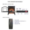 18" 3D Flame Electric Infrared Quartz Fireplace Stove With Remote Control - Antique Black - Image 5