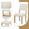 Topmax - 5 Piece Modern Round Dining Table Set Pedestal Kitchen Table Set With 4 Upholstered Dining Chairs For Studio, Apartment, Small Places - Natural - Image 4