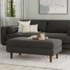 Morrison - Large Rectangular Ottoman - Charcoal Gray - Image 7