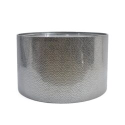 Braeburn - Handcrafted Round Coffee Table Hammered Surface - Silver