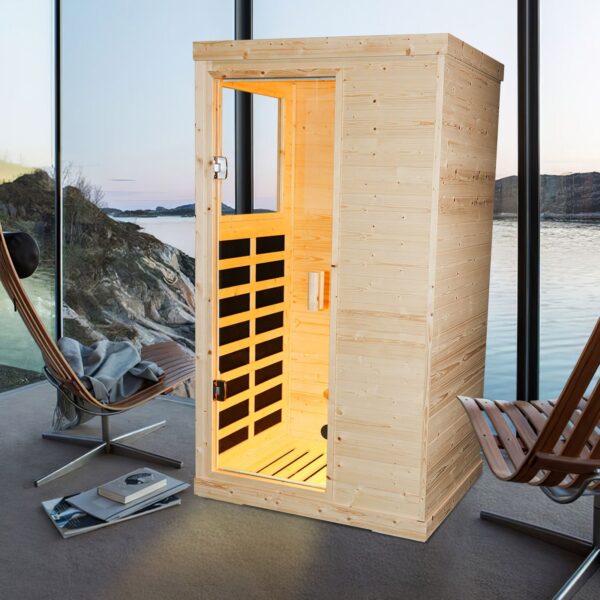 Single Person Spruce Far Infrared Sauna Hair - Natural