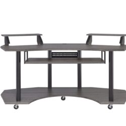 Eleazar - Music Recording Studio Desk Wood - Black Oak