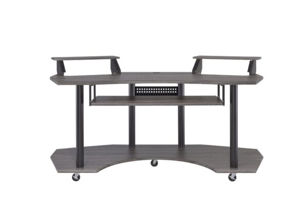 Eleazar - Music Recording Studio Desk Wood - Black Oak